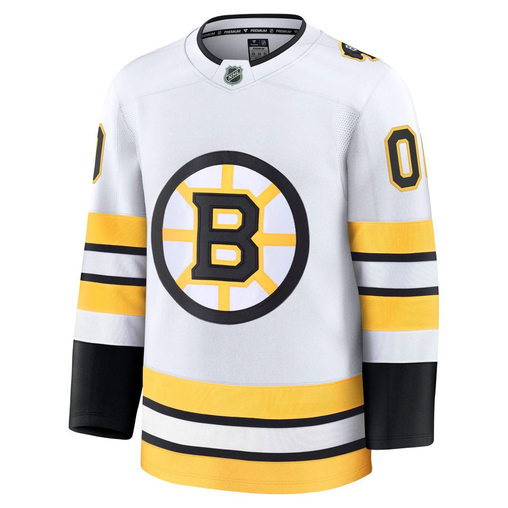 Boston Bruins Fanatics Away Premium Custom Jersey - White