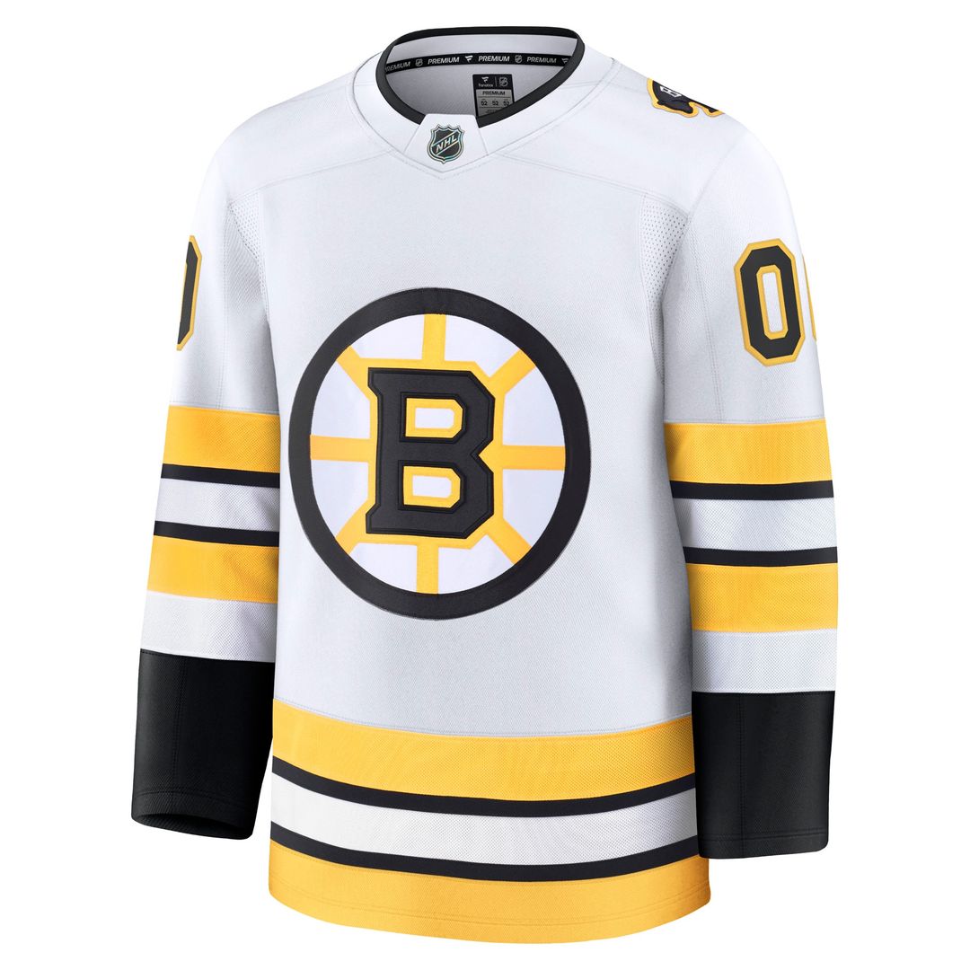 Boston Bruins Fanatics Away Premium Custom Jersey - White