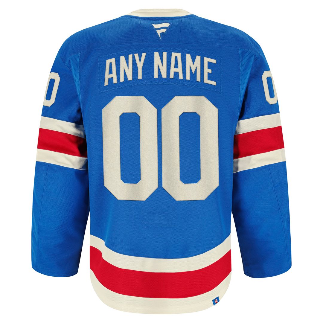 New York Rangers Fanatics Centennial Authentic Pro Custom Jersey - Blue
