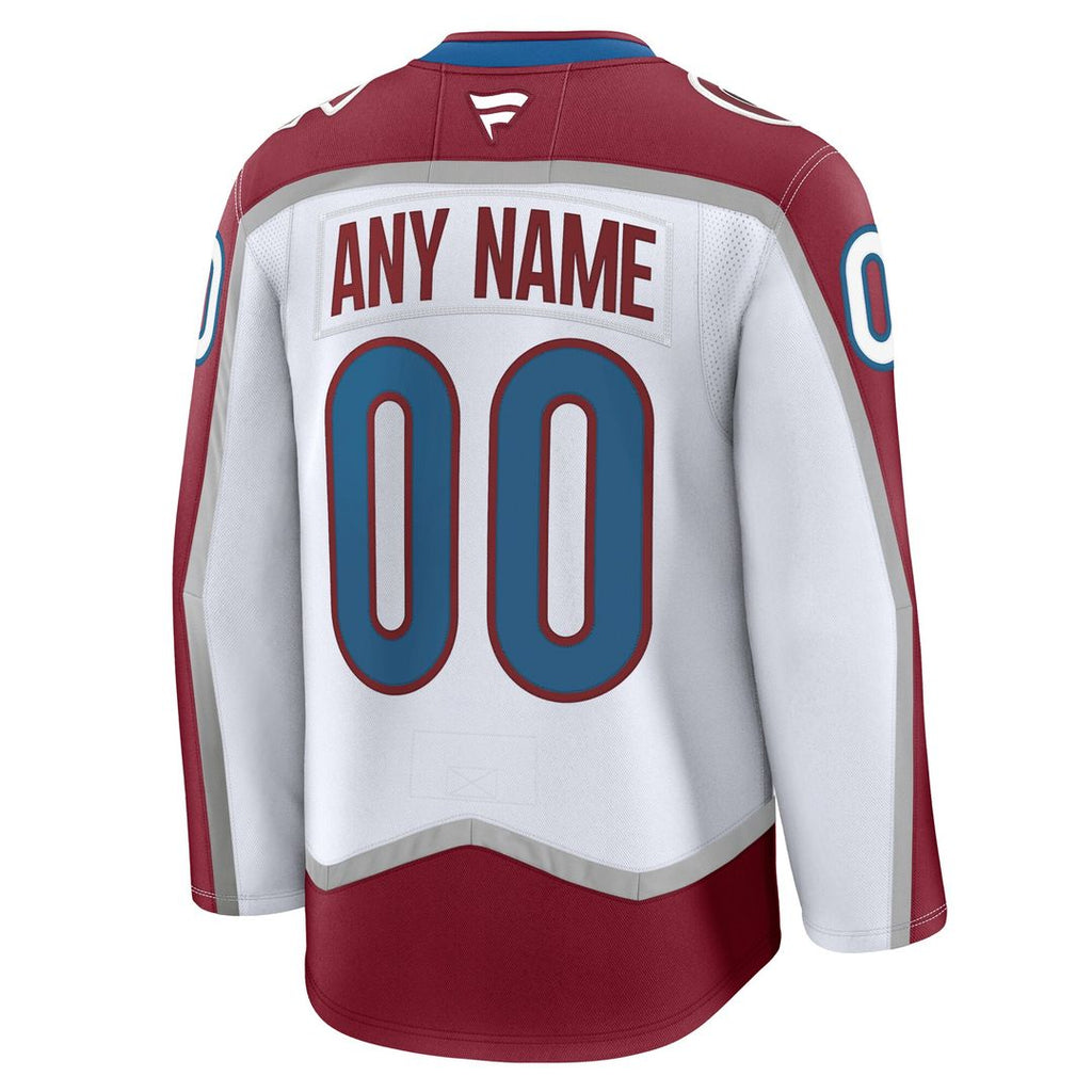 Colorado Avalanche Fanatics Home Premium Custom Jersey - Burgundy