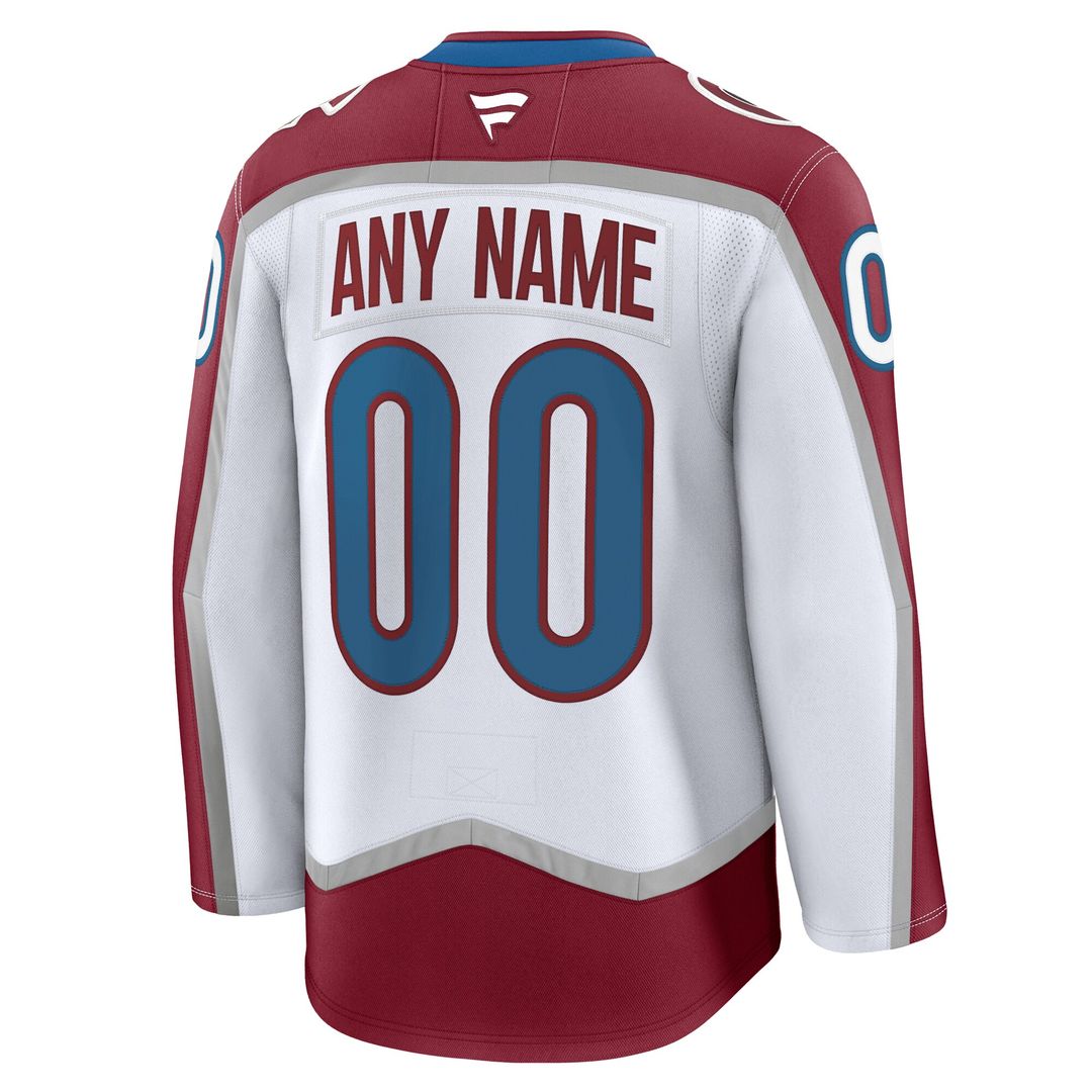 Colorado Avalanche Fanatics Home Premium Custom Jersey - Burgundy