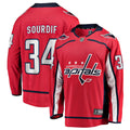 Justin Sourdif Washington Capitals Fanatics Home Breakaway Jersey - Red