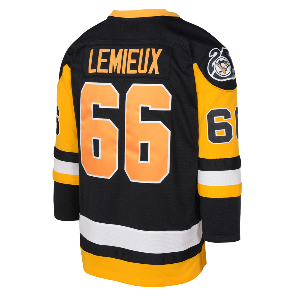 Mario Lemieux Pittsburgh Penguins Mitchell & Ness Youth 1991/92 Captain Patch Power Play Player Jersey - Black