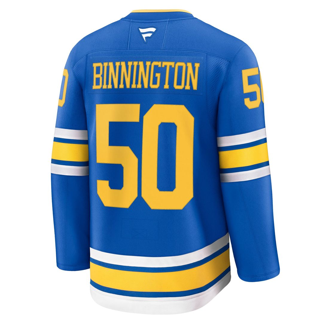 Jordan Binnington St. Louis Blues Fanatics Away Premium Player Jersey - White
