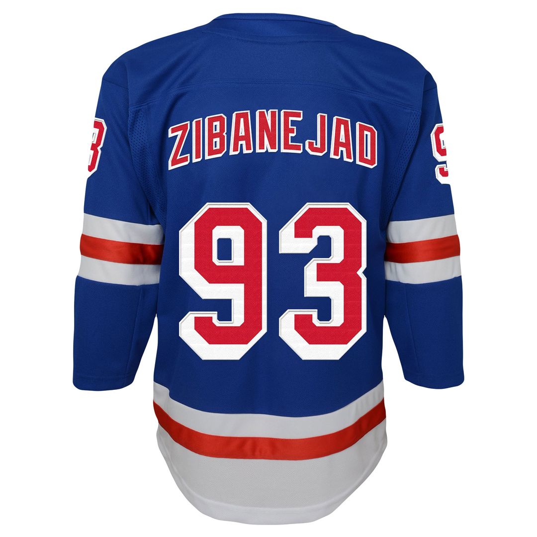 Mika Zibanejad New York Rangers Youth Home Premier Player Jersey - Blue