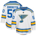 Jordan Binnington St. Louis Blues Youth Away Replica Player Jersey - White