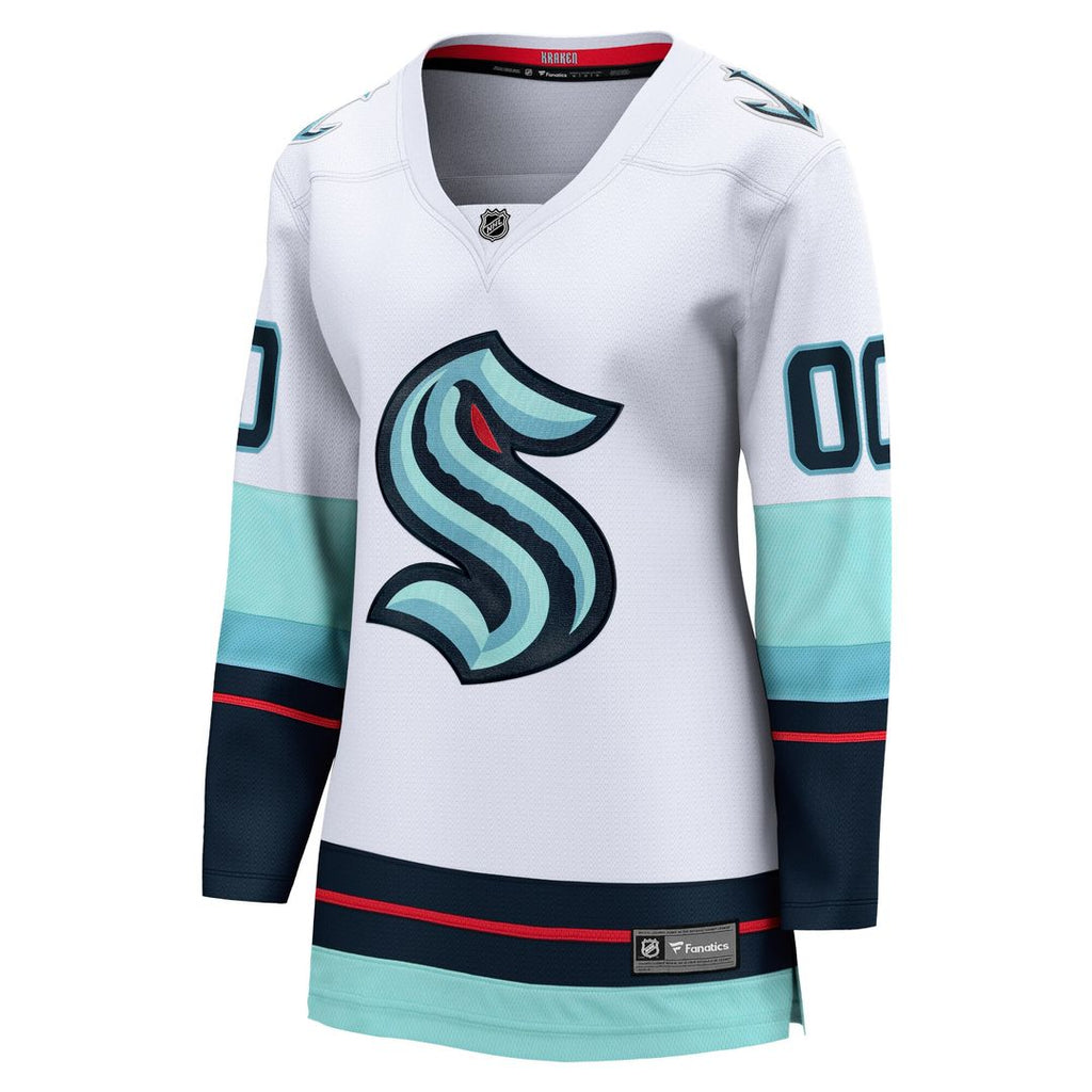 Seattle Kraken Fanatics Women's Away Breakaway Custom Jersey - White