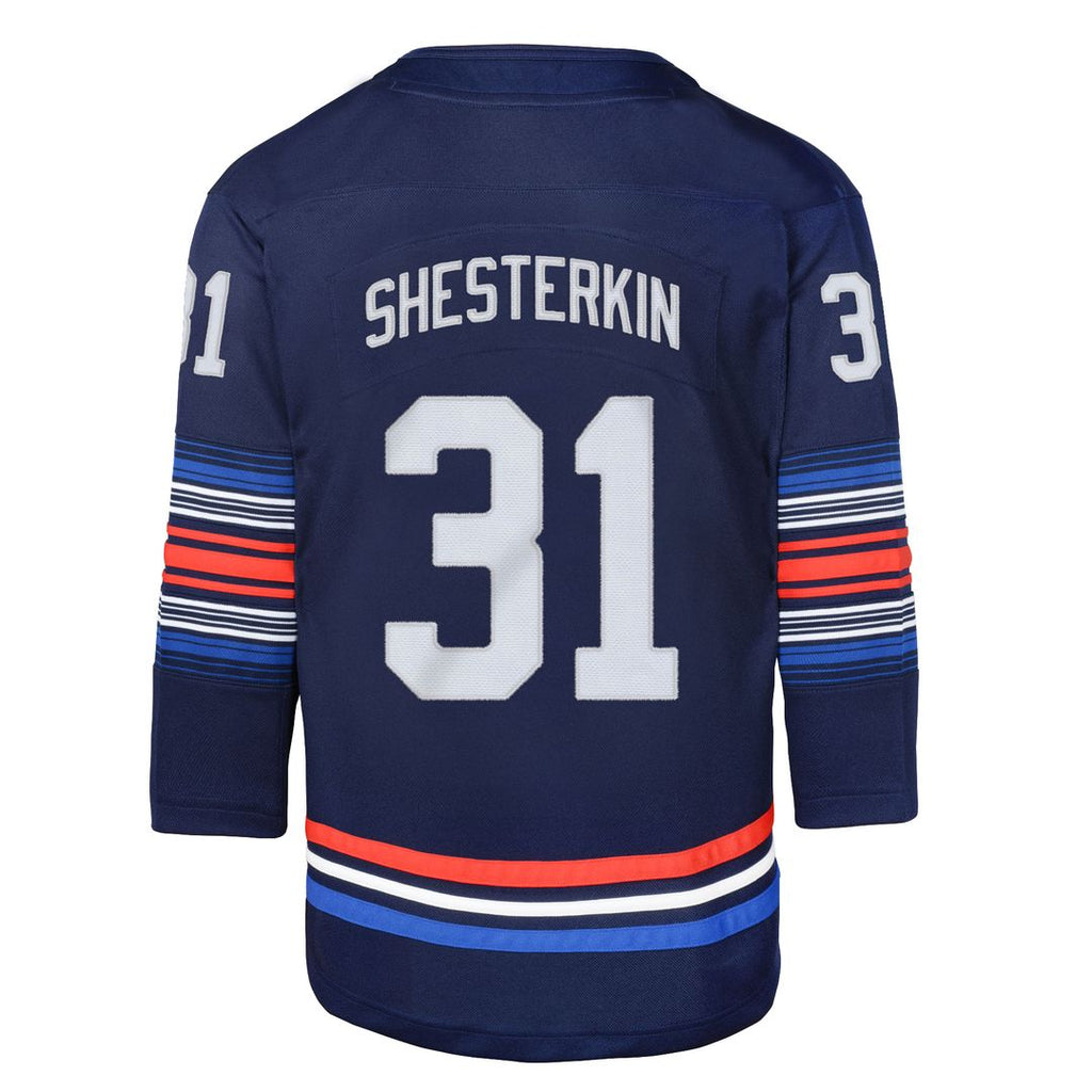 Igor Shesterkin New York Rangers Youth Home Premier Player Jersey - Blue