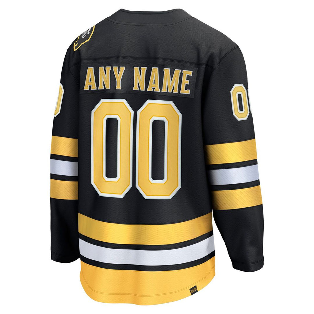 Boston Bruins Fanatics Away Breakaway Custom Jersey - White